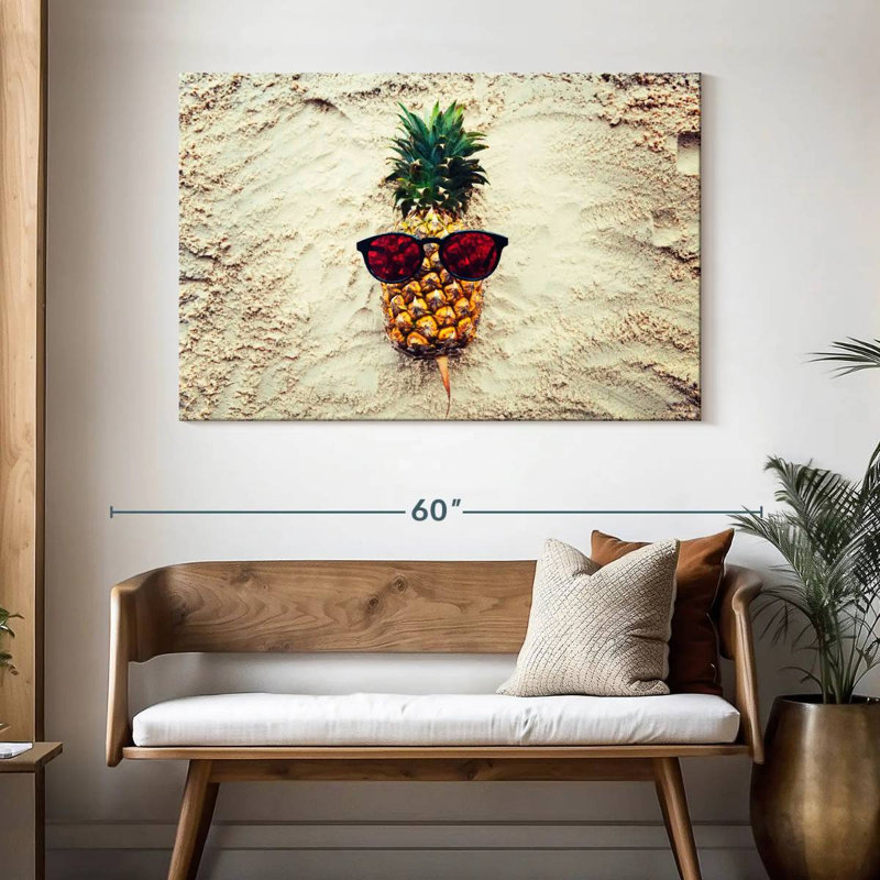 Yarlin Cool Sandy Pineapple, 32" H x 48" W