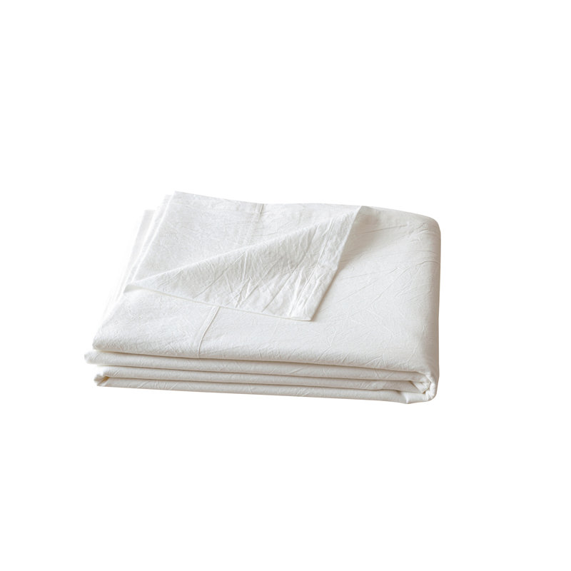Drap plat 100% coton délavé Bestouch Bestouch, Drap plat grand, Blanc