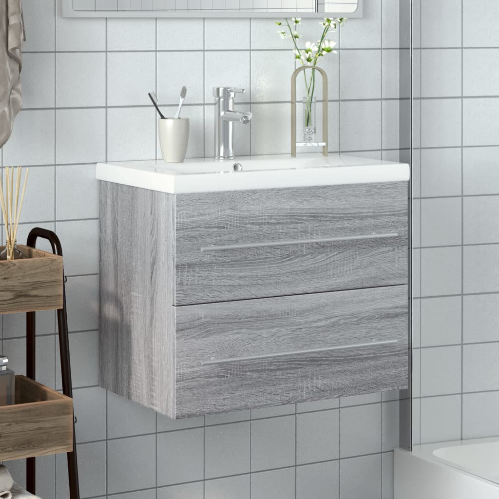 Argita 60mm Single Bathroom Vanity with Drop In Ceramic Basin