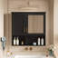 Armoire de toilette murale 30 po 2 en 1 avec tablettes réglables-1865342706
