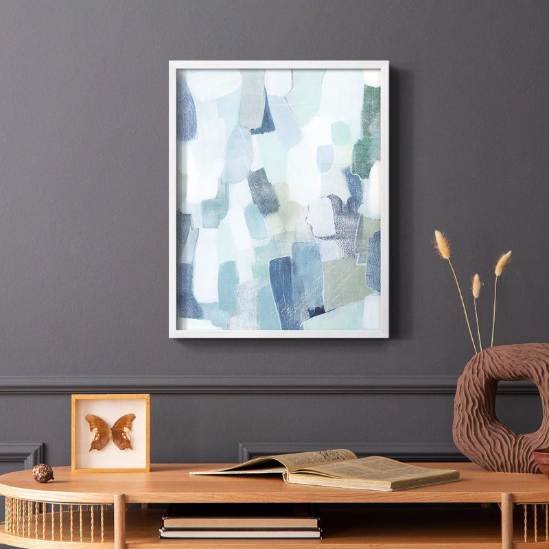 Dusky Gale II Framed Print - Solid Wood, White, 14" H x 11" W