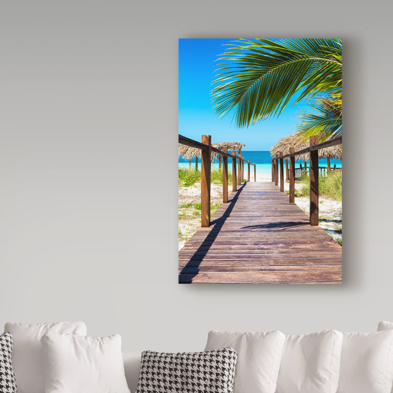 «Way to the Beach IV» par Cosey, reproduction de photo sur toile tendue, H 32 po x l 22 po