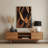 DiagonalStripes Sand Dark Brown Brown Metal Wall Art-1305462251