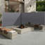 Paravent de terrasse escamotable 276 "x 71" côté intimité, eau et eau grise