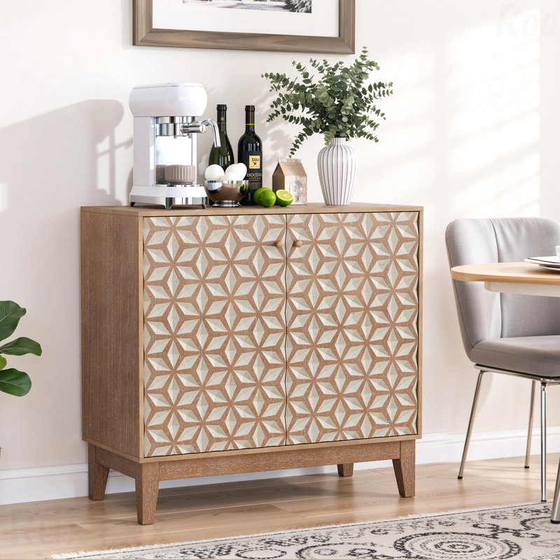 Buffet en bois, cabine d'appoint avec tablette réglable pour le salon, la cuisine et la salle à manger