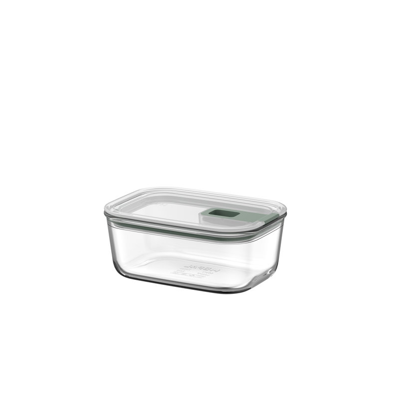 EASYCLIP 2.0 23Oz Rectangular Borosilicate Glass Food Storage Container, Made In Holland