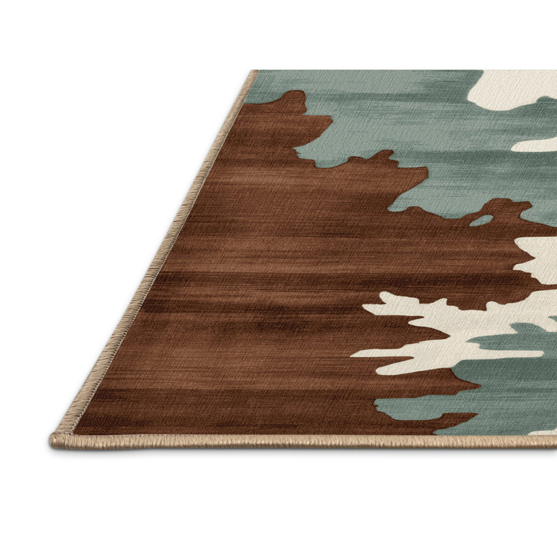 Tapis aquarelle lavable à la machine, Carré 3 pi