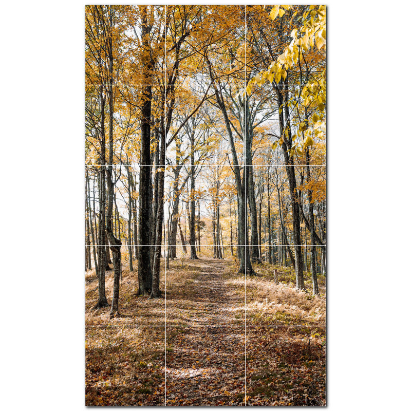 8 x 8 Satin Ceramic Decorative Mural, Jaune clair