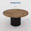 Table de salle à manger de 47 pouces pour 4-6, table de cuisine noire avec base en métal Waveform-1766547362