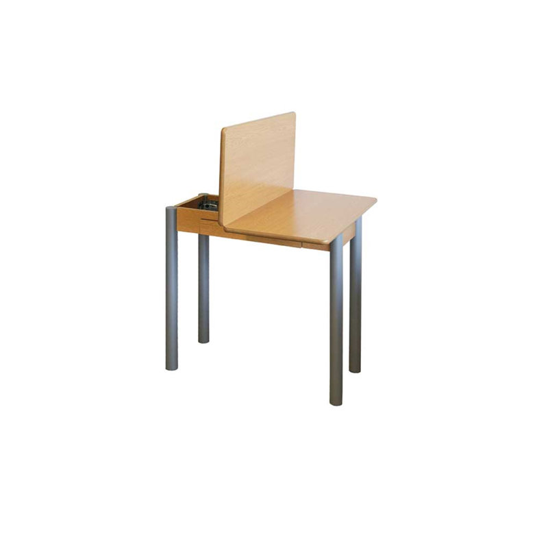 Giddeon Extendable Metal Base Dining Table, Oak