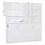 Lit escamotable mural avec armoire supérieure, tablettes, conception pliable peu encombrante avec lumière USB, idéale pour les petits appartements et les studios-1095737143