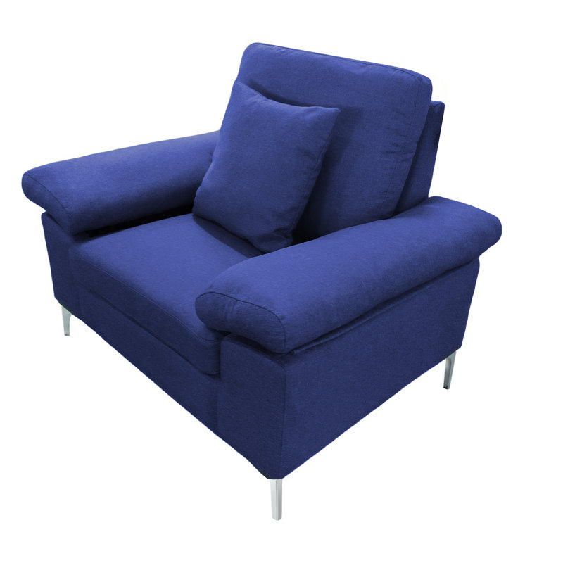 Elise Grey 1 Seater Accent Chairs, Blue