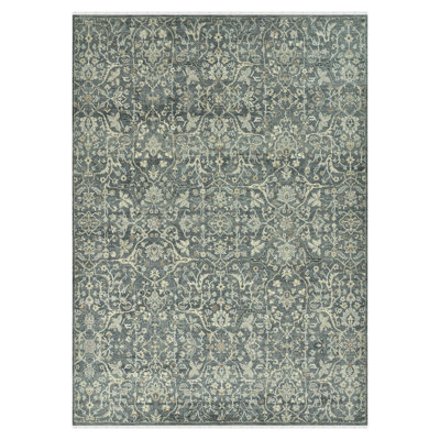 Hiller Traditional Hand-Knotted Iron Area Rug