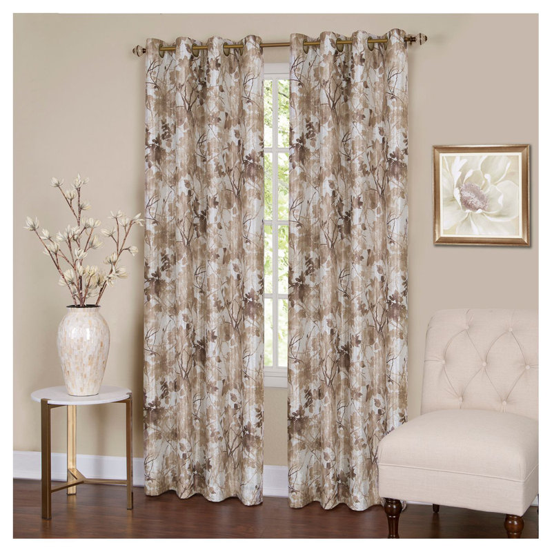 Ginger Blackout Curtain Pair, Taupe, 50" x 84"