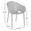 Chaise d'appoint empilable pour patio Farrah-1582597410