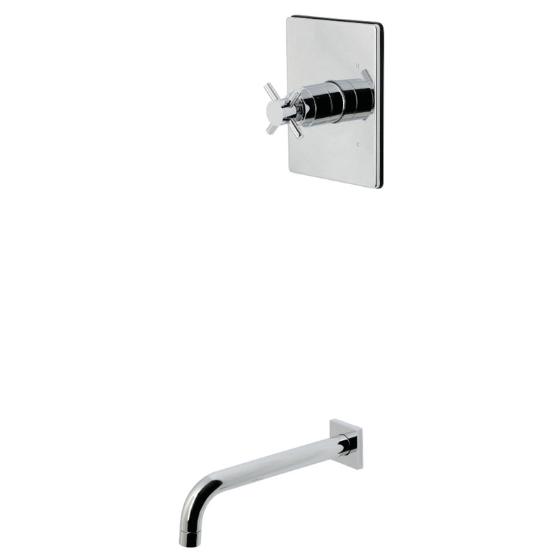 Robinet de baignoire à pression équilibrée à poignée simple Kingston Brass, Chrome poli