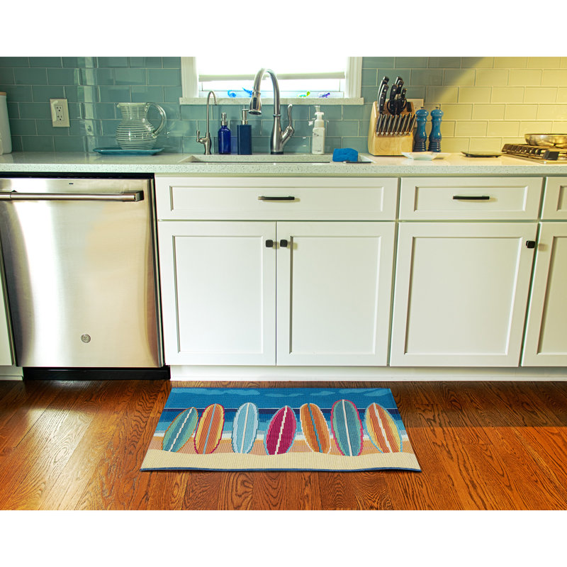 Thomasina Synthetic Non-Skid Kitchen Mat, Rectangle 2'5" x 3'11"