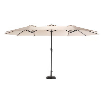 14.8 Ft Double Sided Outdoor Umbrella Rectangular Large With Crank(No Base)
