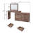 69" W Large Vanity Desk with 30" Lighted Mirror & 9 Drawers, Farmhouse Corner Makeup Table with Glass Top-1269219946