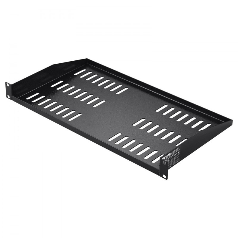 1U Server Rack Shelf 10"/254 mm Depth Vented Rack Mount Shelf Tray