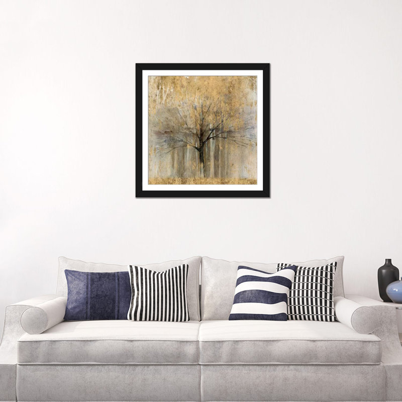 «Open Arms of Gold II», reproduction d'art sur toile, H 16 po x l 16 po x P 1 po, Cadre noir