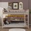 Full XL Over Queen Bunk Bed With Integrated Shelving, Customizable Lights And Ventilated Panel-1160072004-1160072005