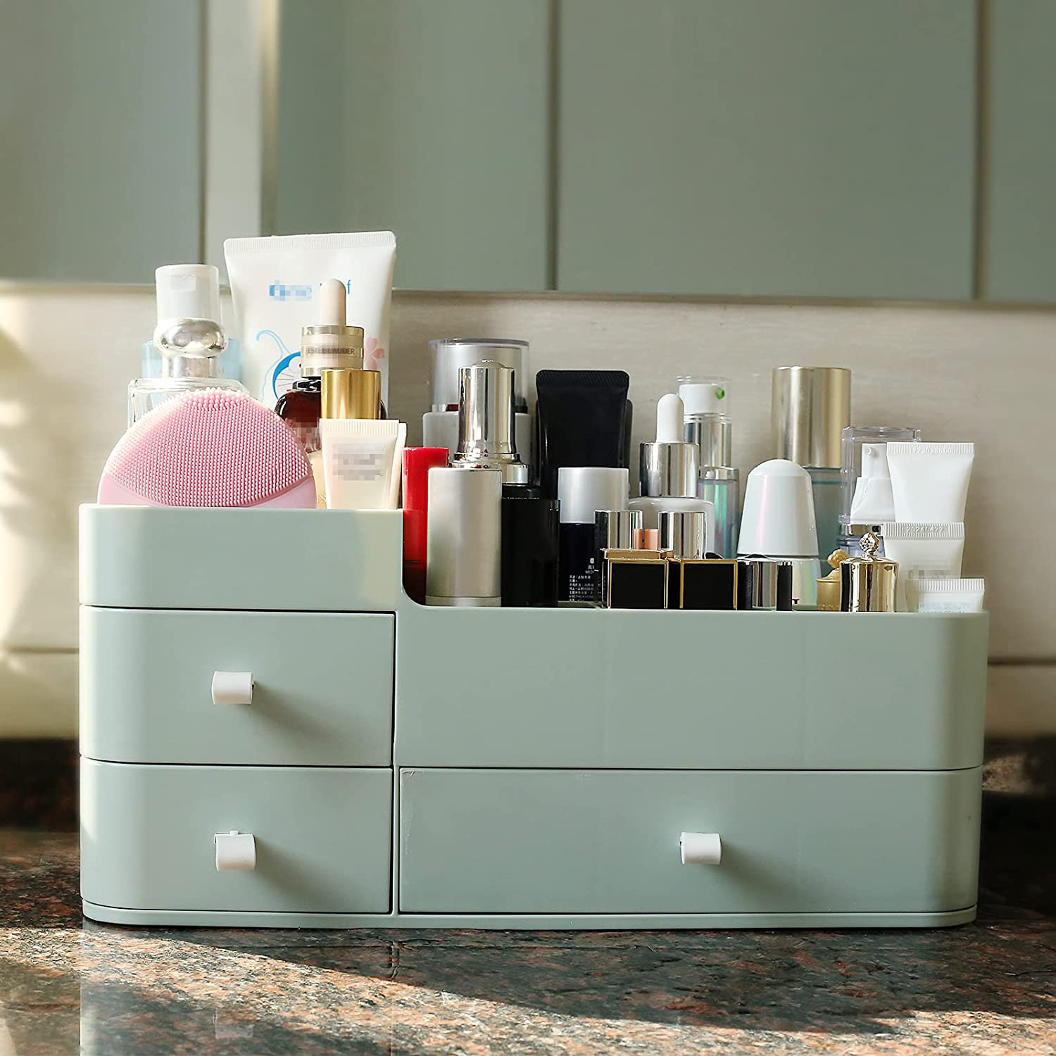 Stackable Makeup Organizer with Drawers Ebern Designs