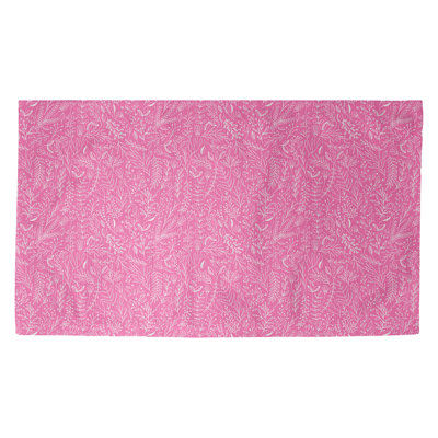 Tapis rose/blanc floral ditsy Avicia