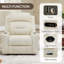 Fauteuil inclinable électrique double en cuir véritable avec repose-tête électrique Olathe-1431078770
