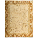 Tibetan Wool Oriental Area Rug in Beige