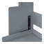 Lit escamotable double pleine grandeur avec placard et tiroirs, gris