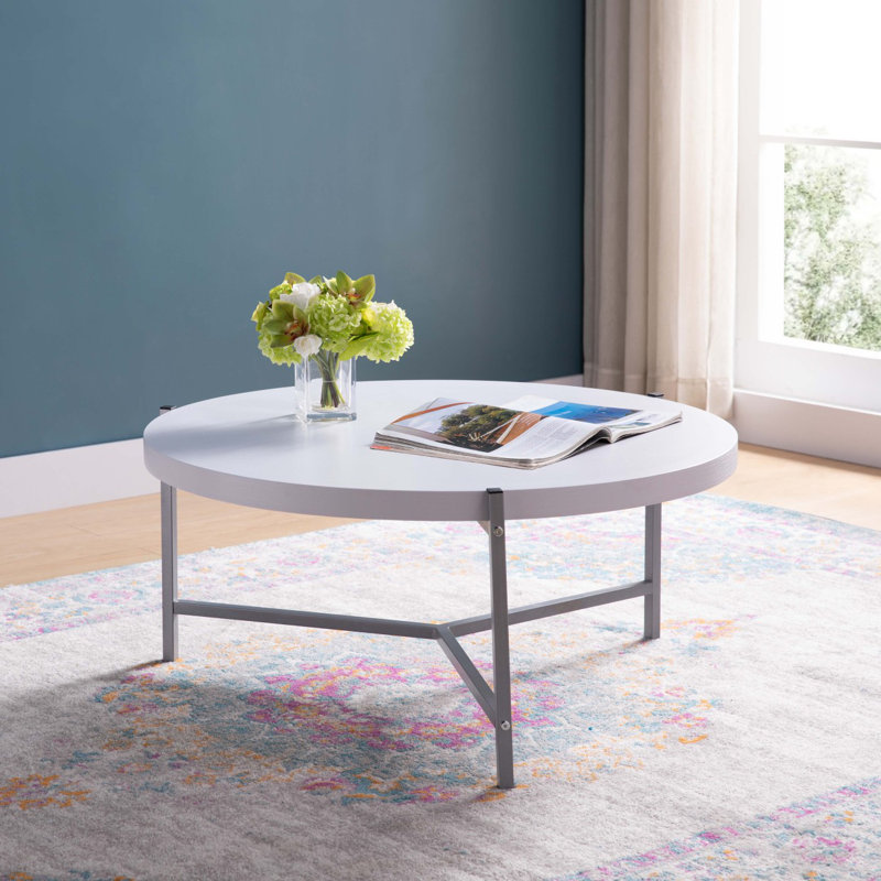 Essential Round Coffee Table - White Legs
