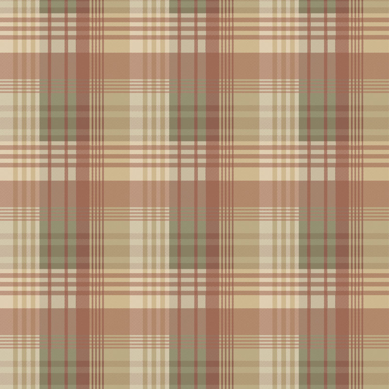 32.82' L x 20.47" W Wallpaper Roll, Lovat/Red