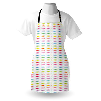 East Urban Home Polka Dots Apron Unisex Modern Rainbow Circles Adult Size Multicolor