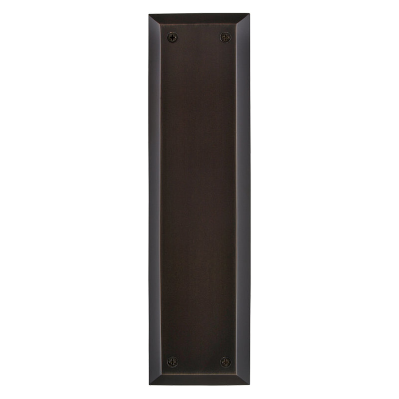 New York Push Plate, Timeless Bronze