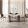 Dashona White Rectangular Sintered Stone Dining Table with Double Pedestals