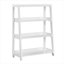 Présentoir à 3 tablettes en bois blanc pur pour le rangement des livres et l'organisation des jouets, style contemporain moderne, 30 po x l 14 po x H 41 po