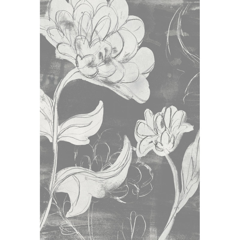 Grayscale Garden I by June Erica Vess - Painting Print, 46cm H x 30cm W, Wrapped Canvas