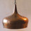  Brown Metal Tear Drop Pendant Lamp 16" H – Rustic Industrial Finish, Decorative Lighting