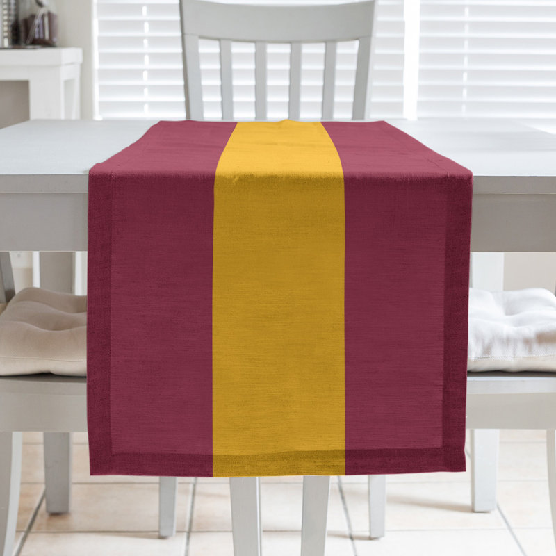 New Orleans Football Stripes Table Runner, 72" x 16", Polyester, Arizona Football Red/Dark Yellow