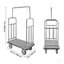 Chariot à bagages robuste en acier inoxydable brossé de 1200 lb avec une conception durable et des roues lisses pour un transport efficace