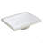 White Rectangular Undermount Bathroom Sink With Overflow