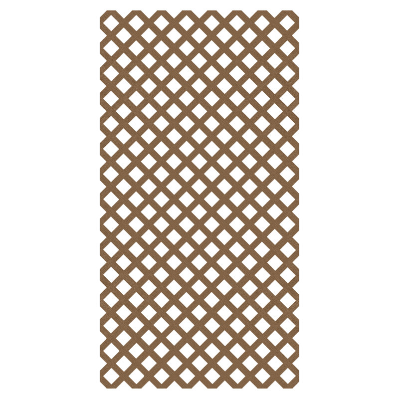 4 ft. x 8 ft. Brazilian Walnut Diamond Garden Vinyl Lattice