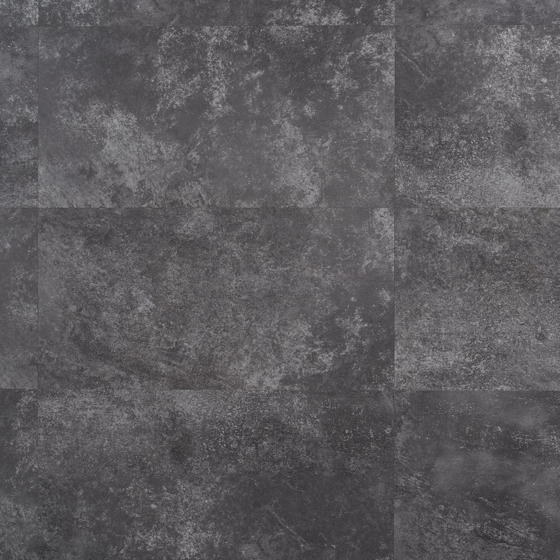 Revive 12mil Metalcrete 12.4" x 24.4" Waterproof Glue Down Luxury Vinyl Tile (36 Sq. Ft. / Case), Dark Gray