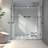 54" Wx 76"H Frameless Single Sliding Shower Door