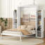 Lit escamotable double pleine grandeur avec tablettes-308099495-308099497