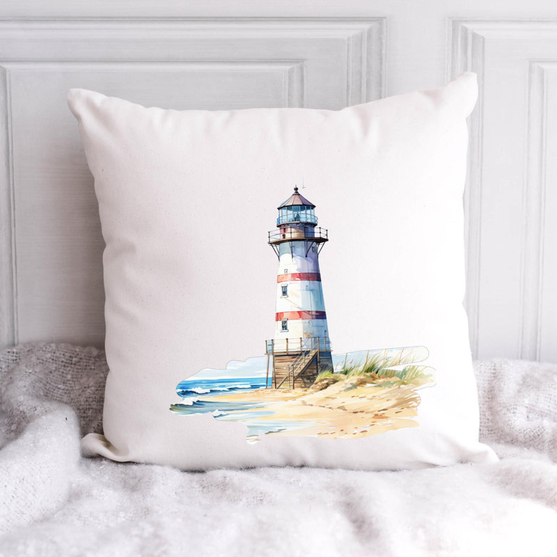 Nautical Sea Life_38 - Coussin décoratif inclus, H 20 po x l 20 po