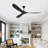 72" Large Indoor Solid Wood Ceiling Fan With Remote Control-475004676