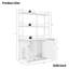 Space-Saving Cat Litter Box Enclosure - 52" Hidden Cat Washroom Cabinet with 2 Storage Shelves, Wooden Indoor Entryway Organizer, Mark Pad, Modern Home Furniture, White