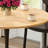 Modern Round / Oval Table: Natural Wood Color, Mdf Surface And Steel Tulip Bottom, Can Be Used As A Kitchen Dining Table Or A Mid-century Coffee Table In The Living Room